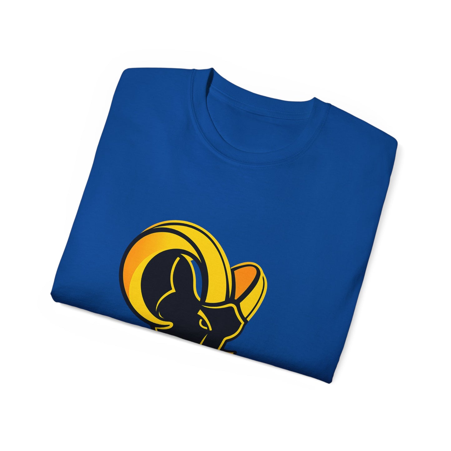 Ram Head Graphic Tee — Bold Yellow & Black Mountain Ram Shirt