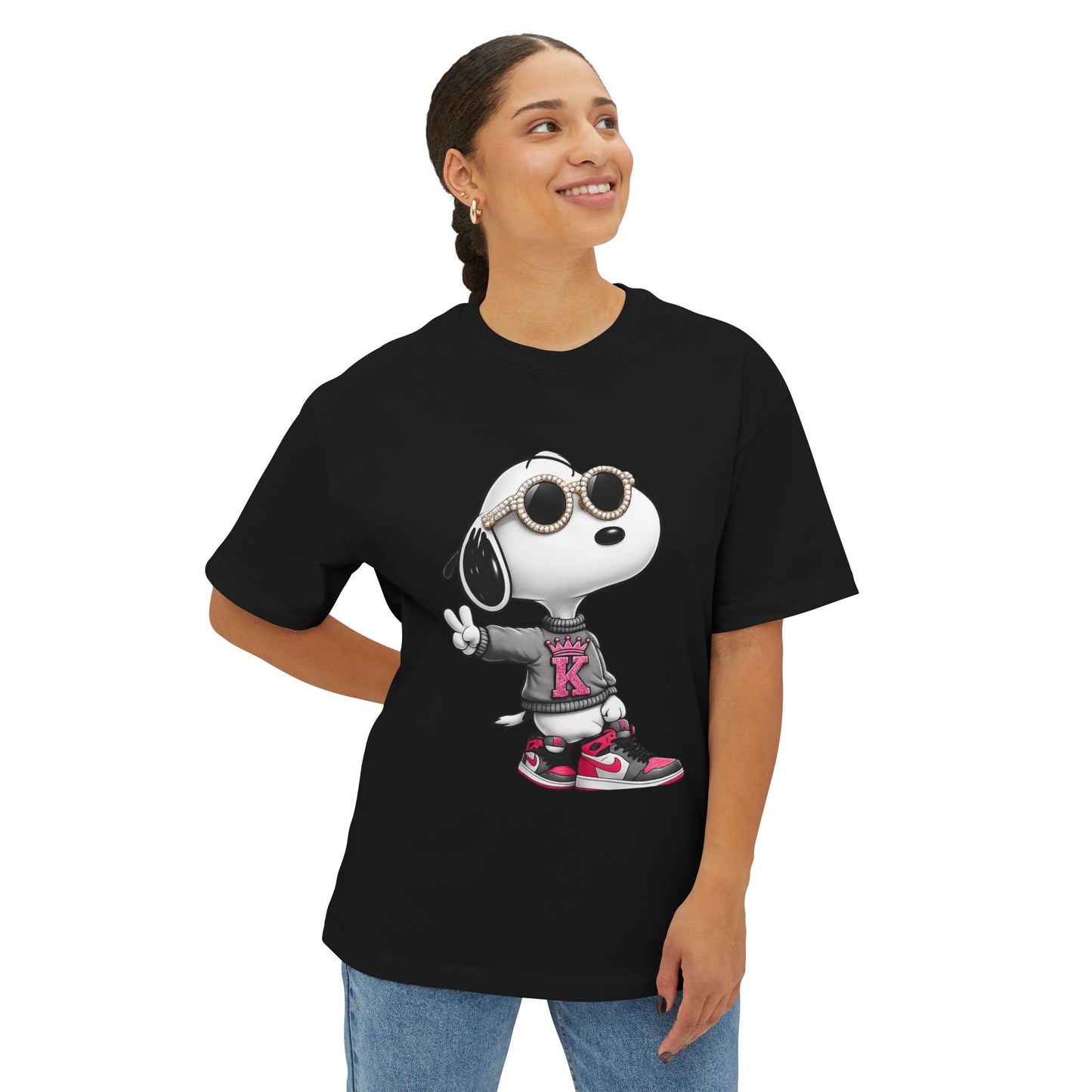 KHUSHI SNOOPY Streetwear Tee — Cool Sunglasses & K Sweater Graphic
