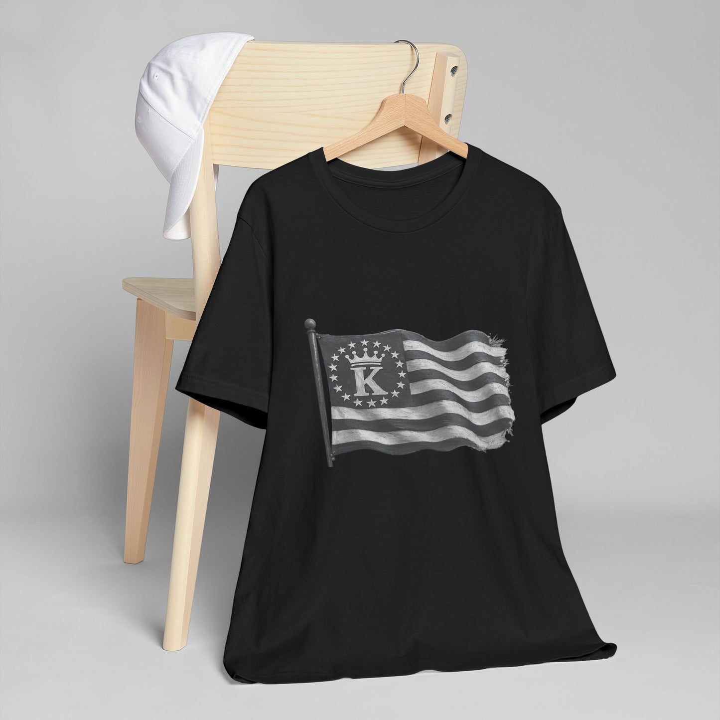Vintage Flag T-Shirt — Monogram 'KHUSHI' Patriotic Tee