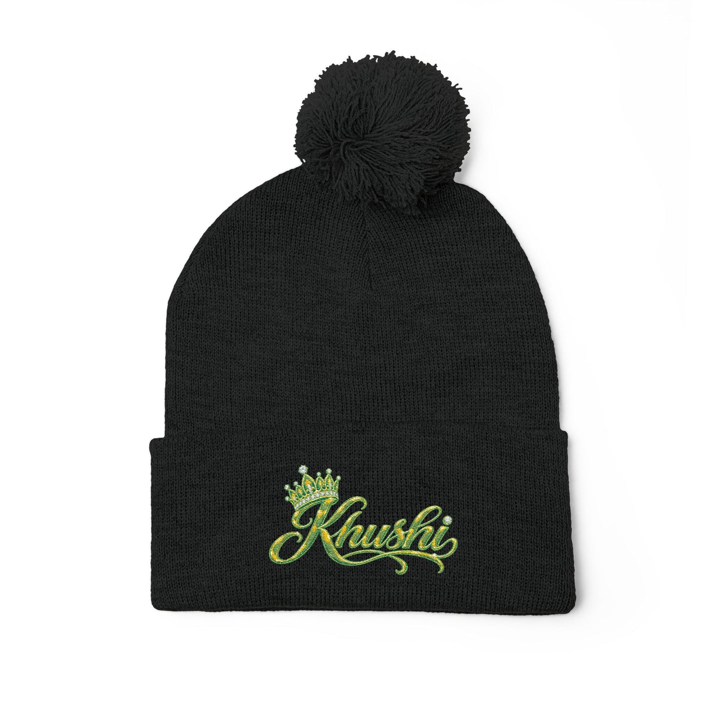 Pom-Pom Knit Cap (Embroidery)