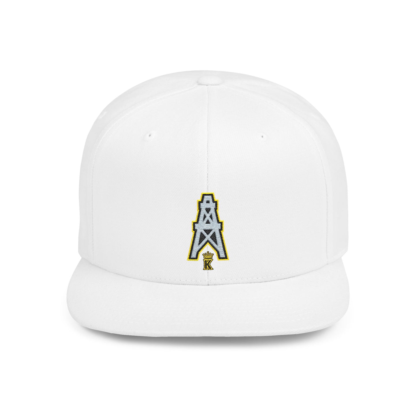 KHUSHI  Classic Oilers Snapback Hat with Glitter Star Rocket Embroidery — Retro Space Vibe