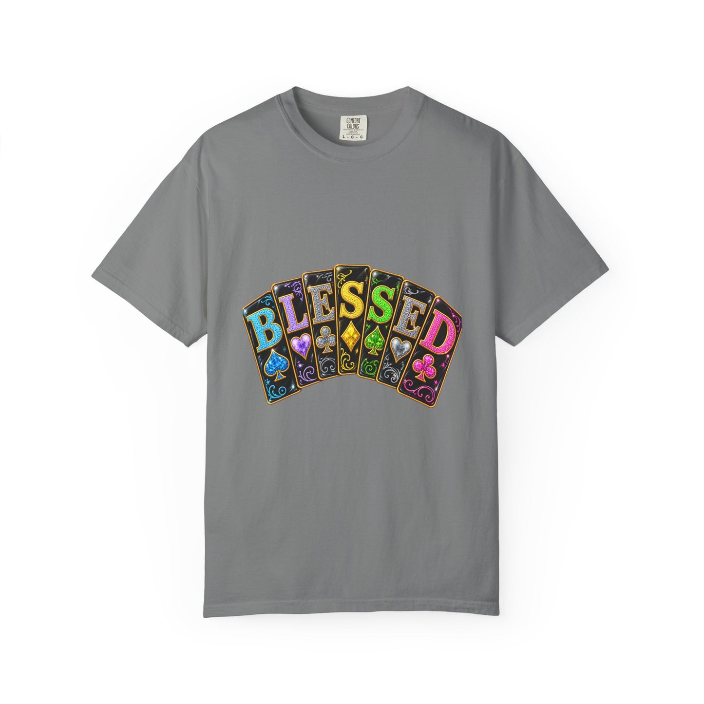 Blessed Playing Cards T-Shirt — Colorful  Graphic Tee