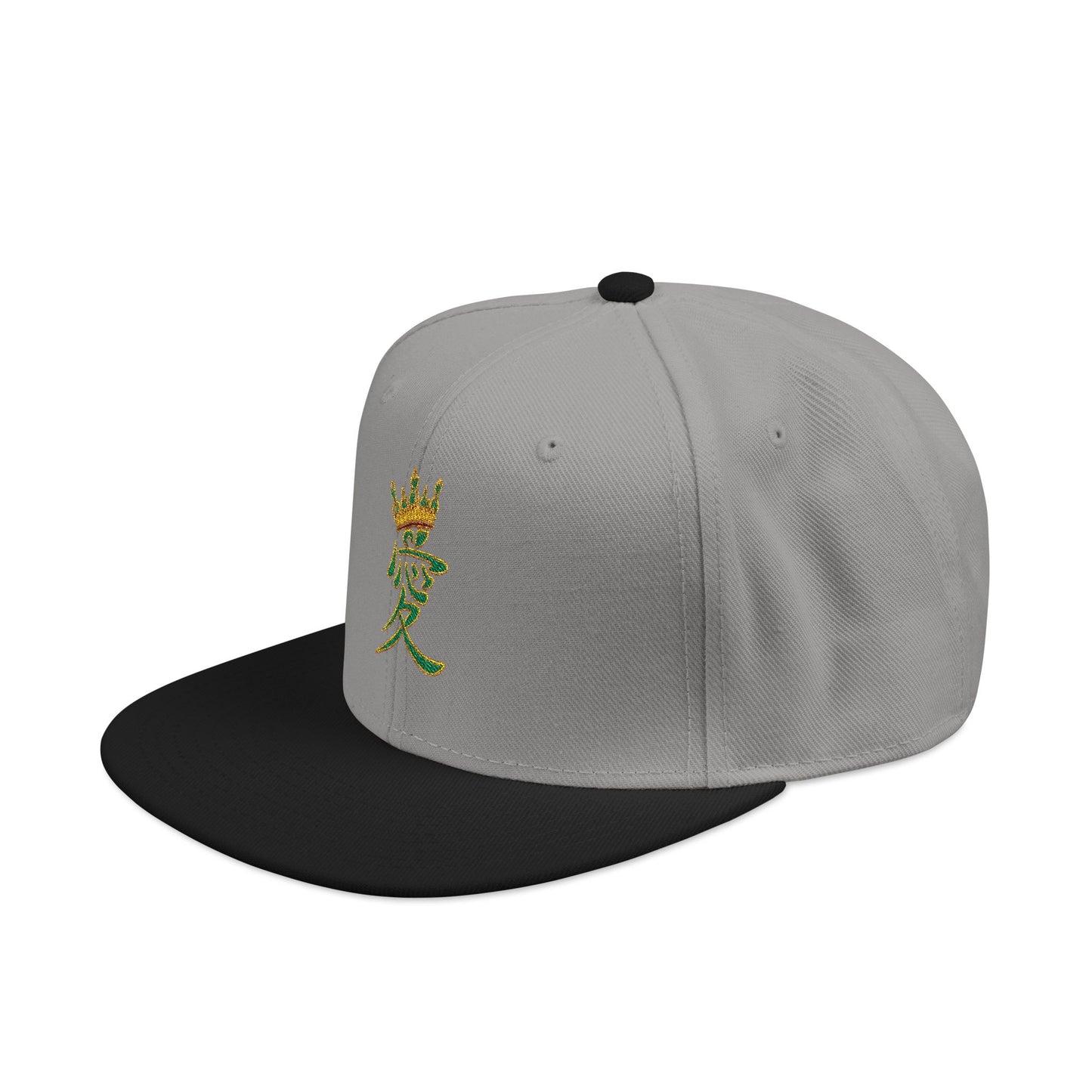 Embroidered Floral Cat Snapback Hat - Colorful Garden Kitty Embroidery