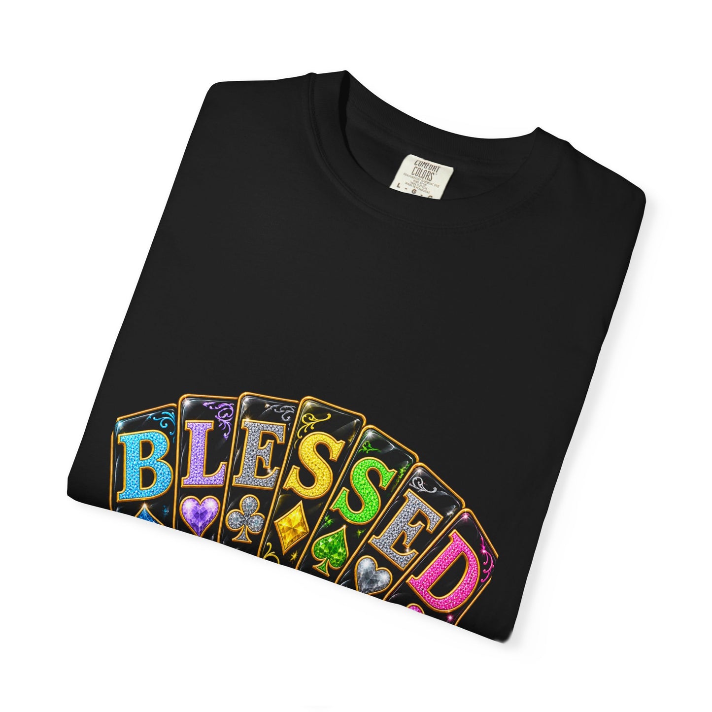 Blessed Playing Cards T-Shirt — Colorful  Graphic Tee