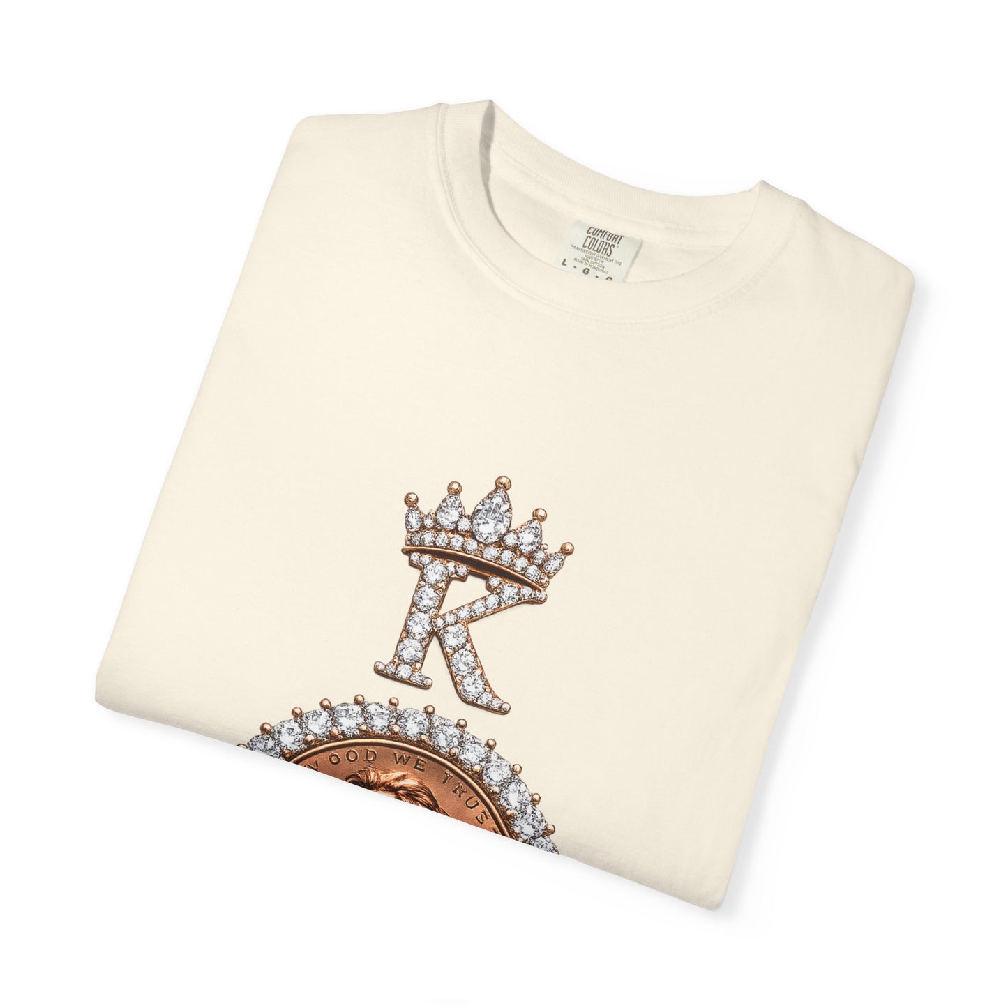 KING KHUSHI Diamond Penny T-Shirt — Crowned Lincoln Coin Graphic Tee
