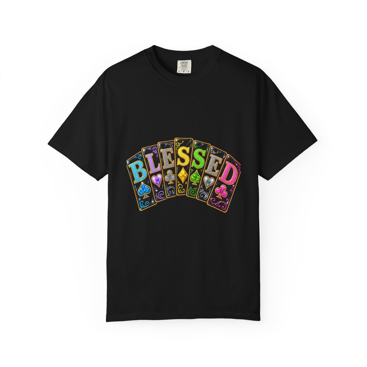 Blessed Playing Cards T-Shirt — Colorful  Graphic Tee
