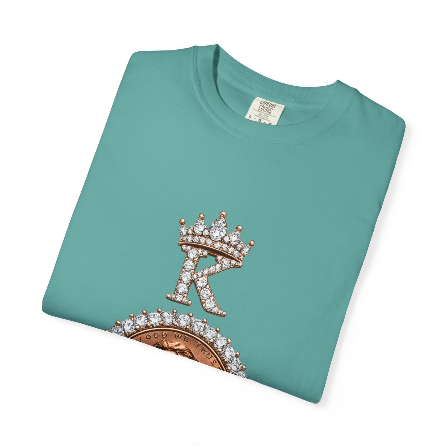 KING KHUSHI Diamond Penny T-Shirt — Crowned Lincoln Coin Graphic Tee