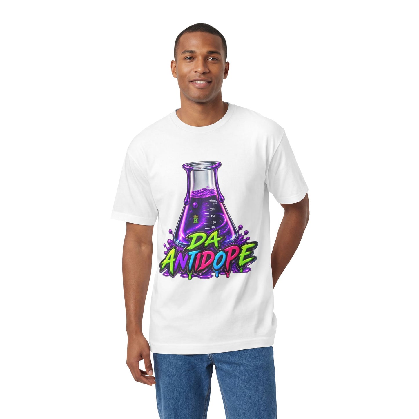 Da Antidope Graphic Tee — Neon Lab Beaker Streetwear T-Shirt