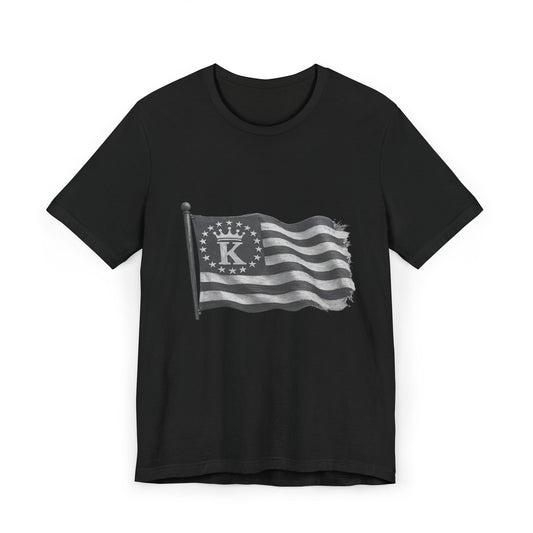 Vintage Flag T-Shirt — Monogram 'KHUSHI' Patriotic Tee