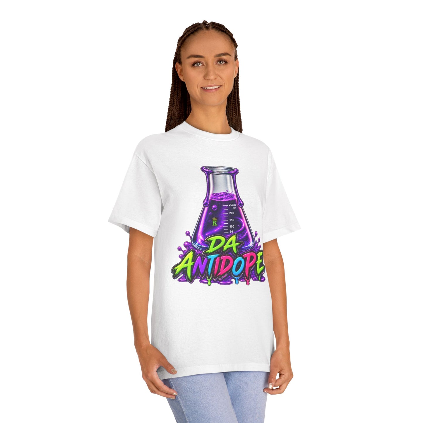Da Antidope Graphic Tee — Neon Lab Beaker Streetwear T-Shirt