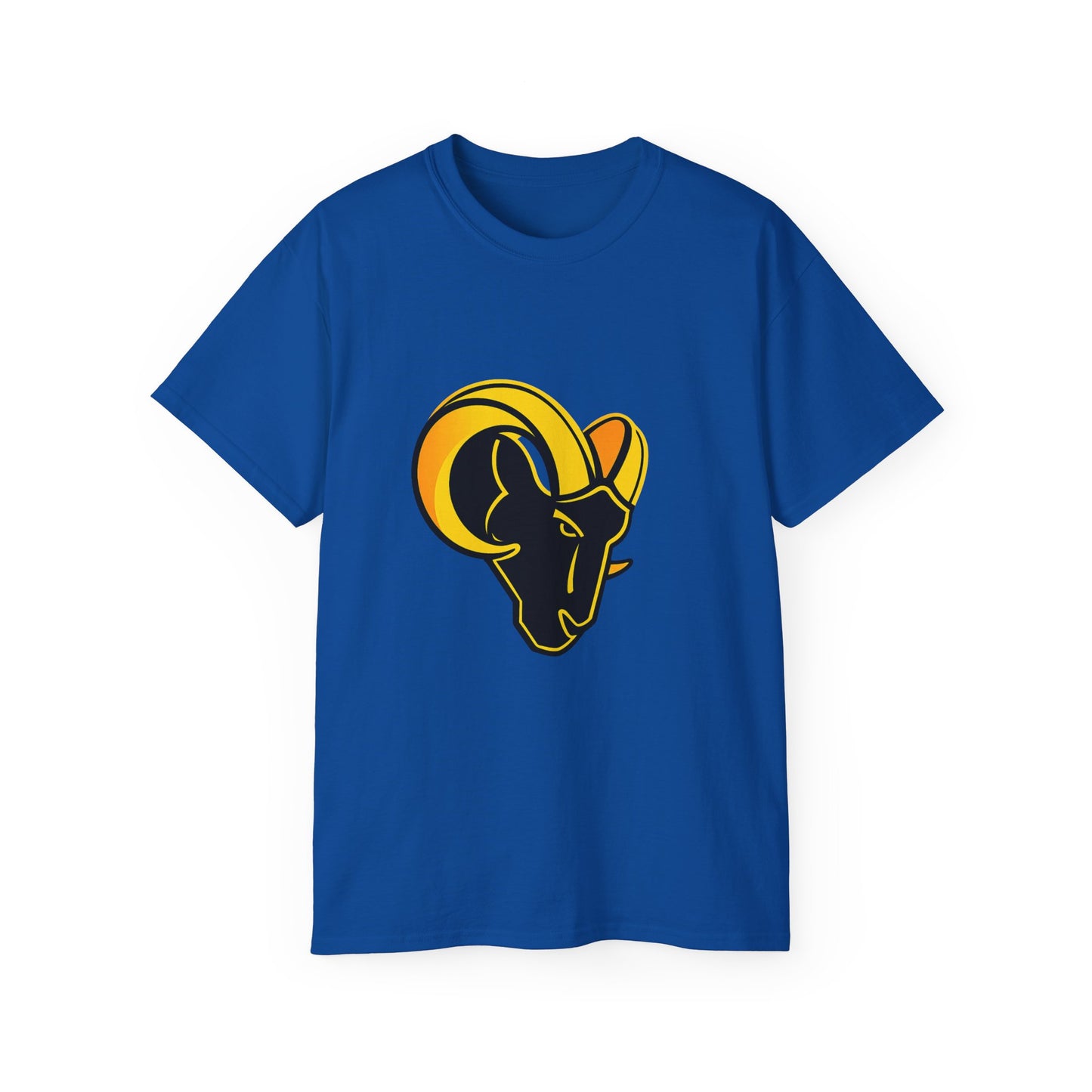 Ram Head Graphic Tee — Bold Yellow & Black Mountain Ram Shirt