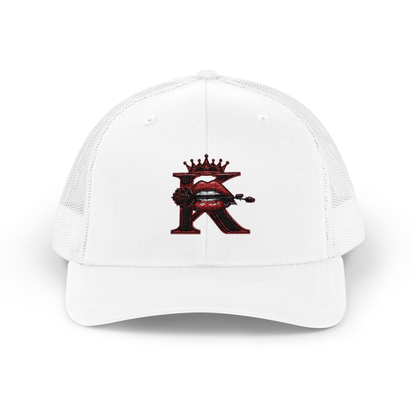 Crowned R Trucker Cap – Embroidered Royal Initial Snapback