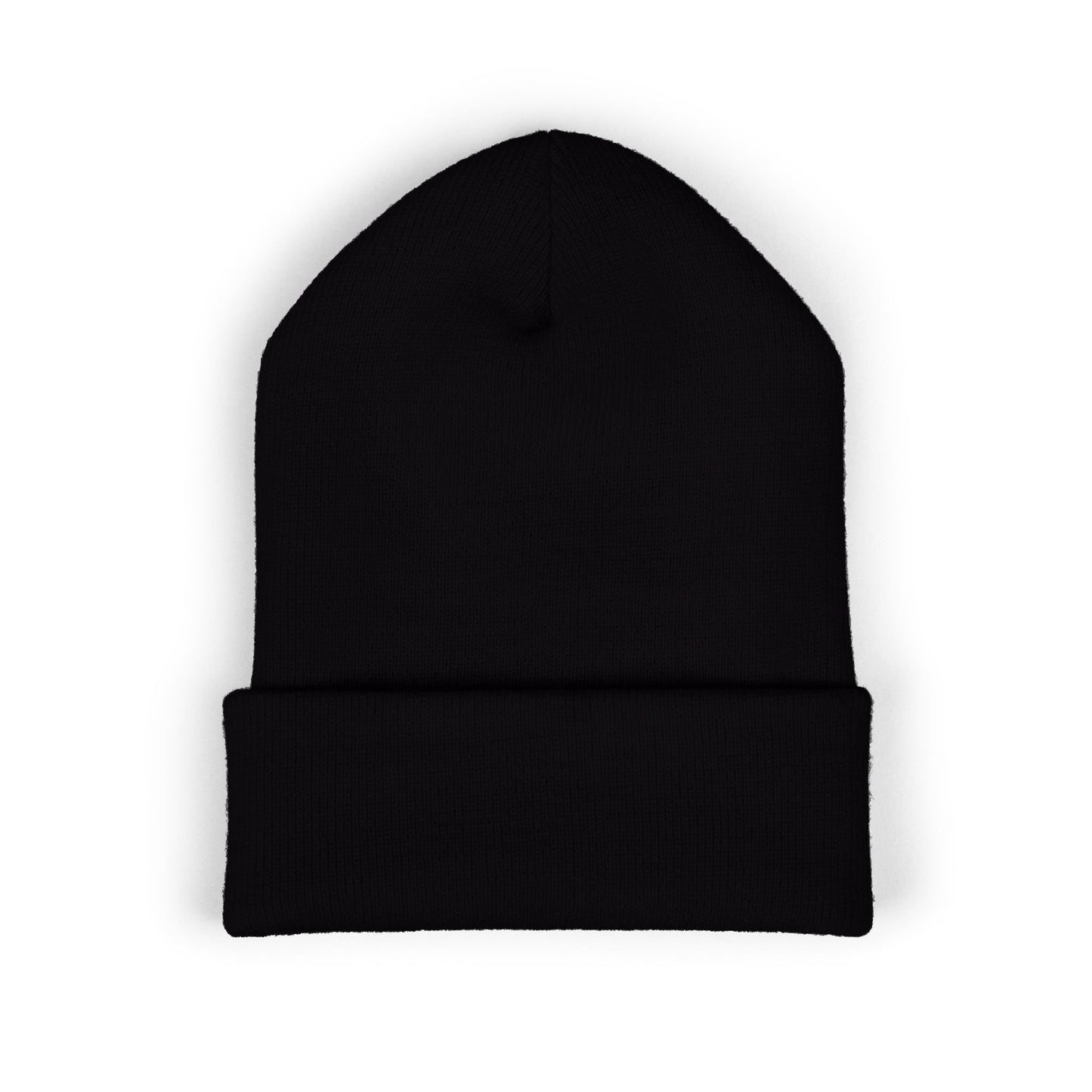 Embroidered Star Bandana Initial Beanie — Classic Cuffed Knit Hat with Red 'H' Accent
