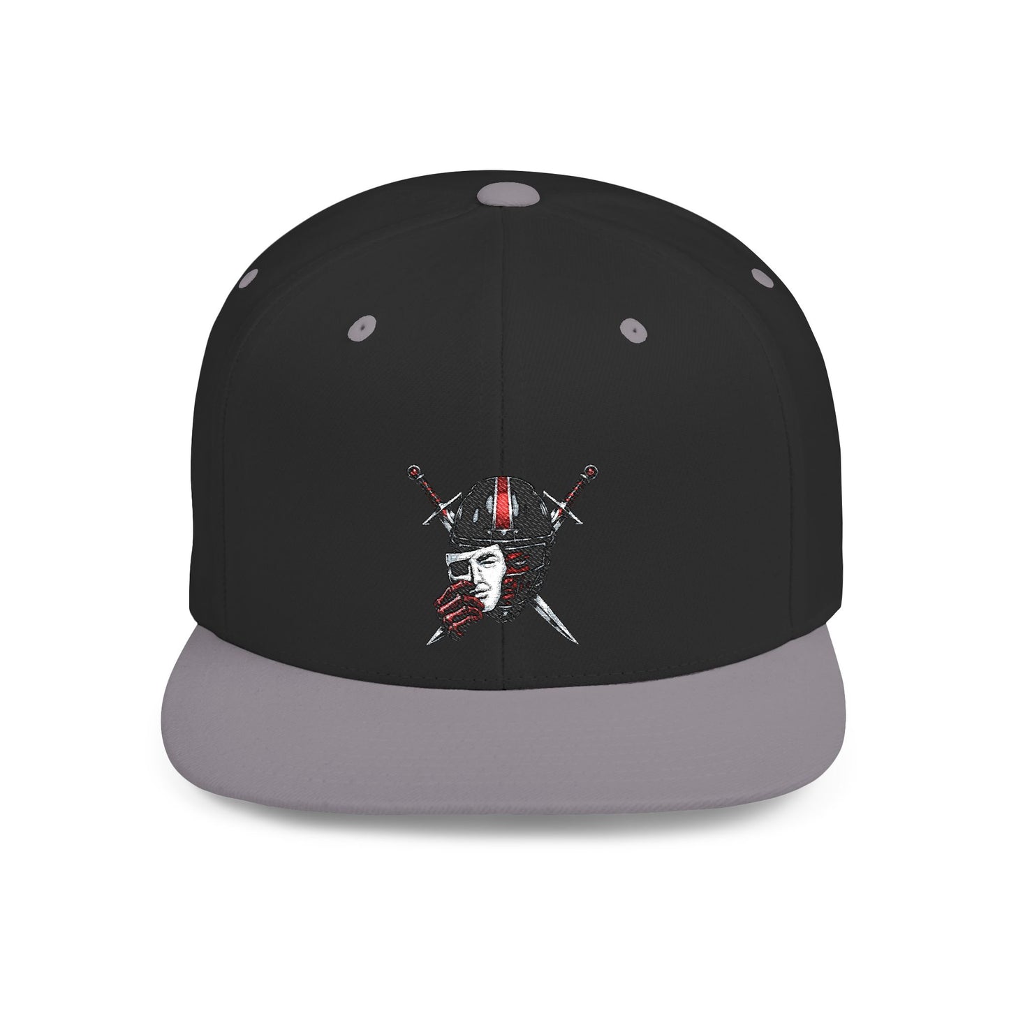 KHUSHI Skull & Crossed NFL  Swords Flat Bill Snapback Hat