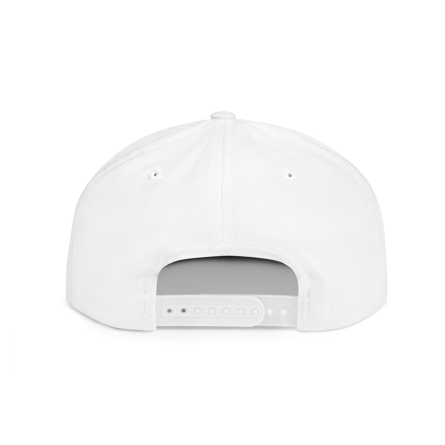 KHUSHI Ram Skull Snapback Hat — Yellow Embroidered Goat Skull Flat Bill Cap