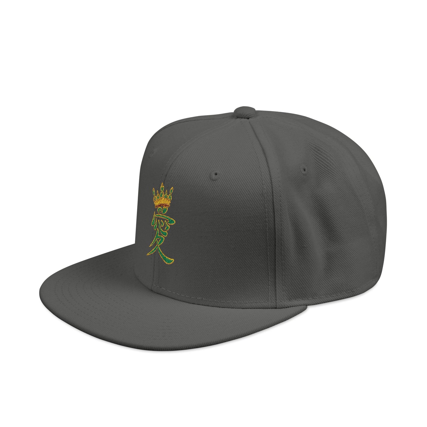 Embroidered Floral Cat Snapback Hat - Colorful Garden Kitty Embroidery