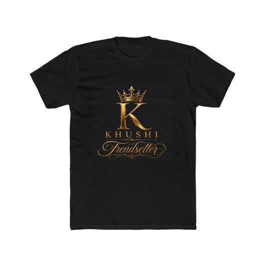 Khushi Franksolth Gold Crown Monogram Tee