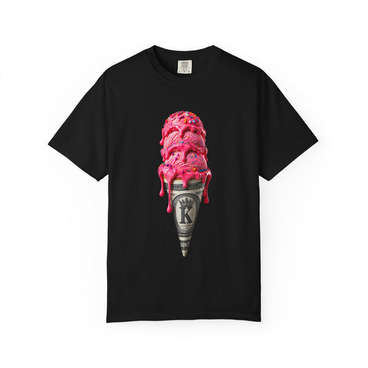 KHUSHI C.R.E.A.M  Graphic T-Shirt — Melting Pink Scoop Design