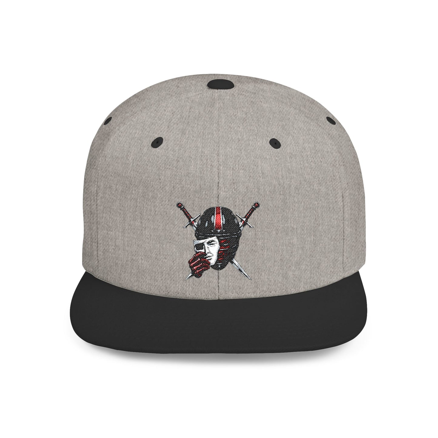 KHUSHI Skull & Crossed NFL  Swords Flat Bill Snapback Hat
