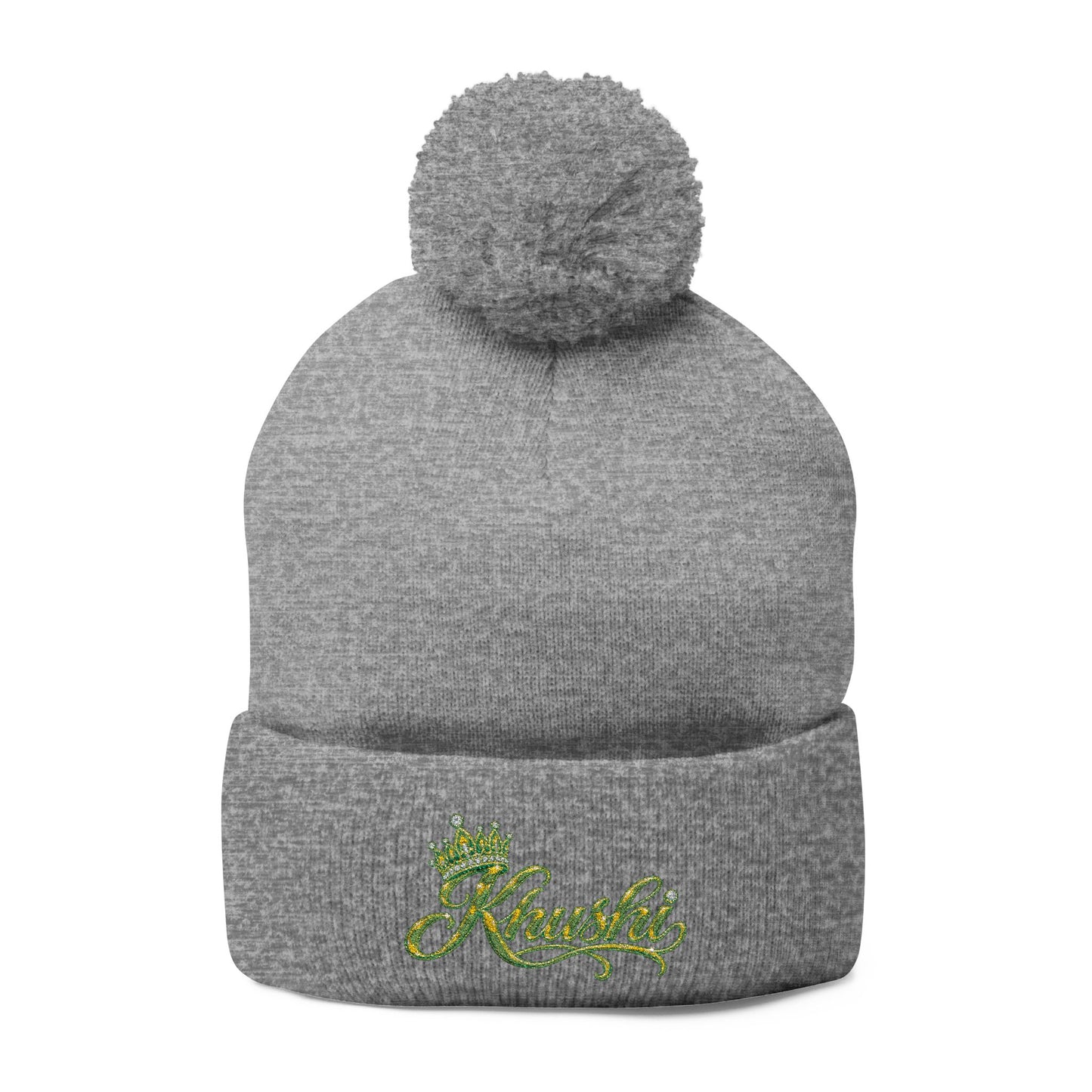 Pom-Pom Knit Cap (Embroidery)