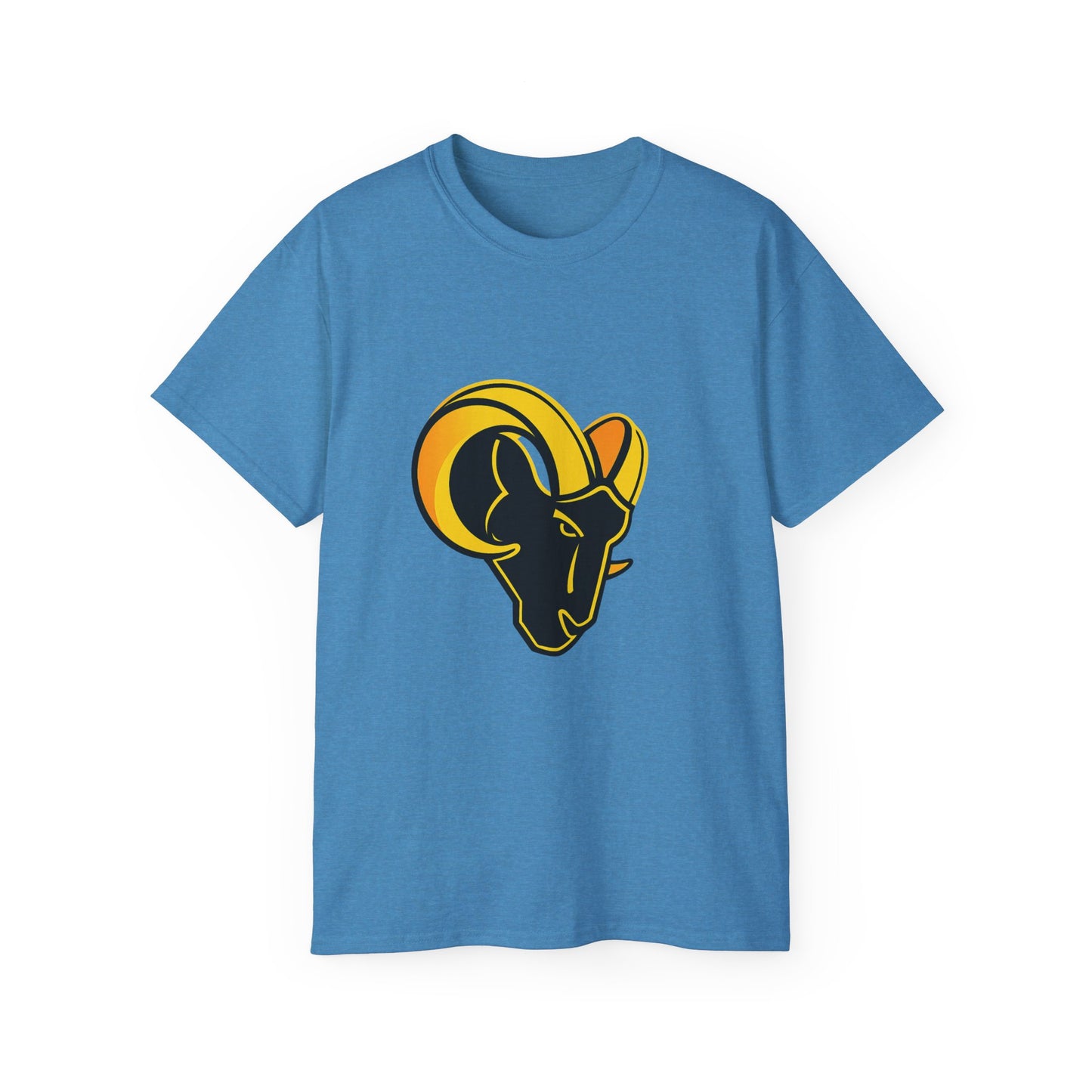 Ram Head Graphic Tee — Bold Yellow & Black Mountain Ram Shirt