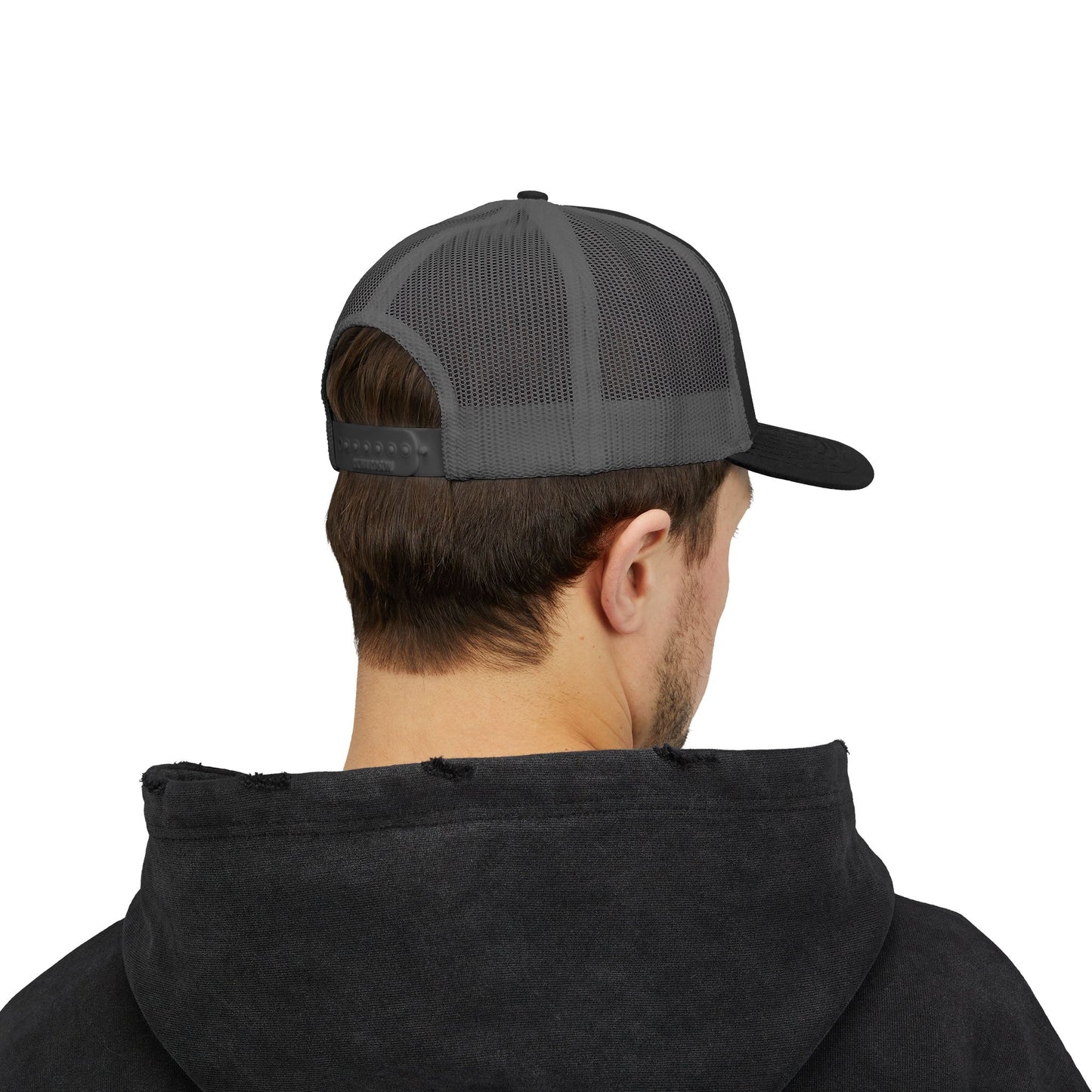 Crowned R Trucker Cap – Embroidered Royal Initial Snapback