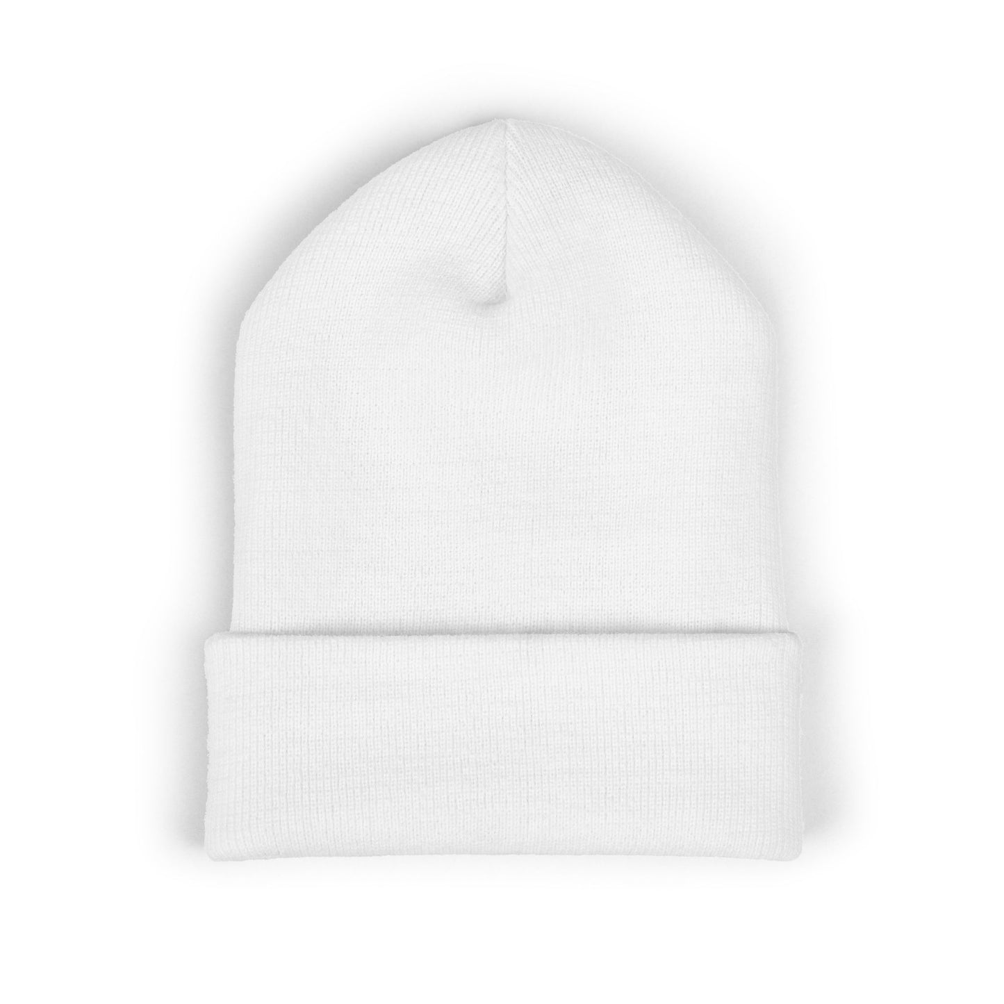Embroidered Star Bandana Initial Beanie — Classic Cuffed Knit Hat with Red 'H' Accent