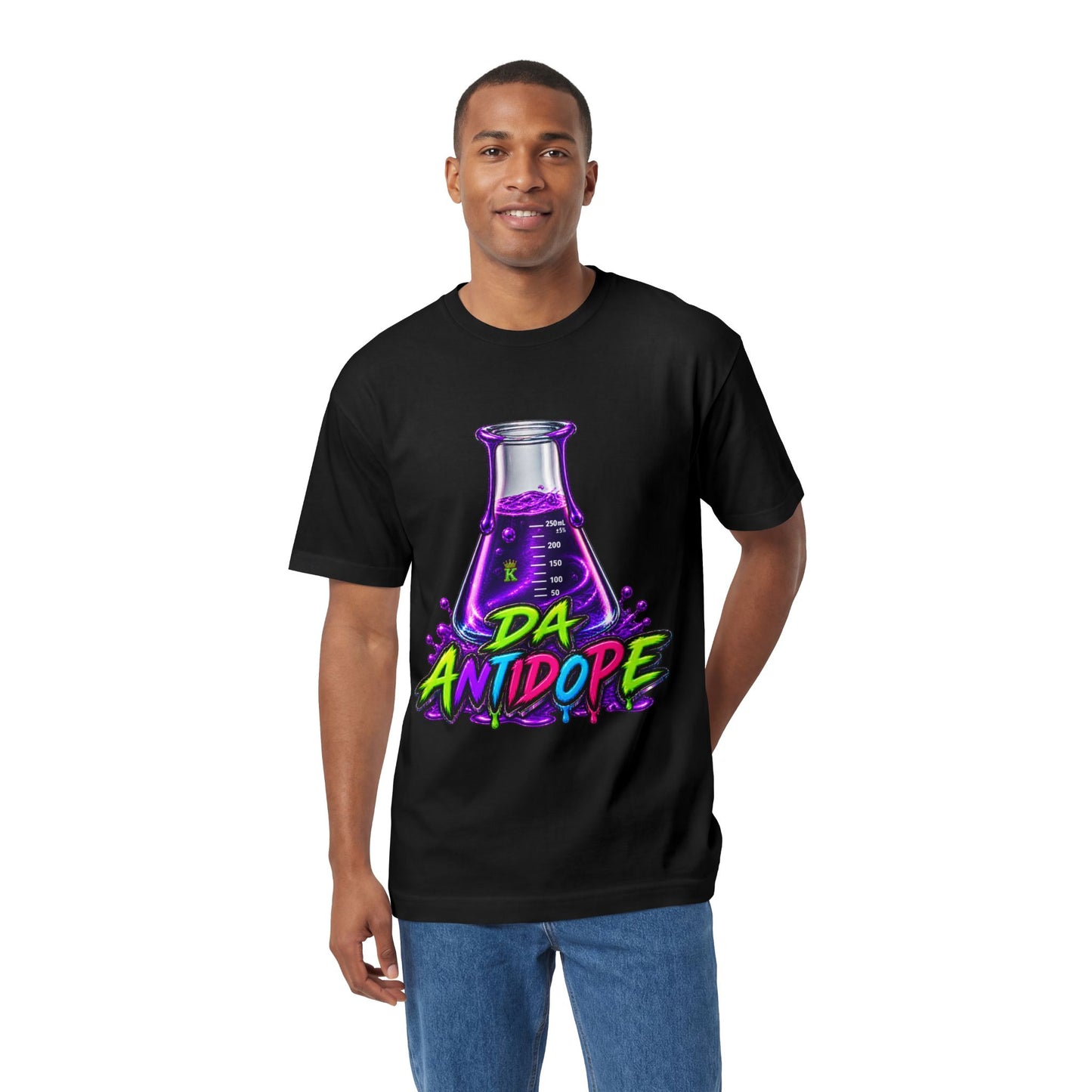 Da Antidope Graphic Tee — Neon Lab Beaker Streetwear T-Shirt