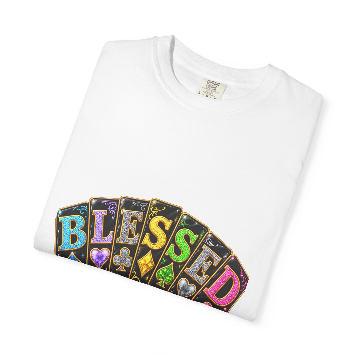 Blessed Playing Cards T-Shirt — Colorful  Graphic Tee