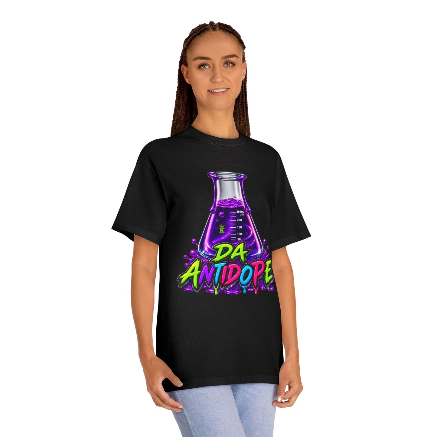 Da Antidope Graphic Tee — Neon Lab Beaker Streetwear T-Shirt