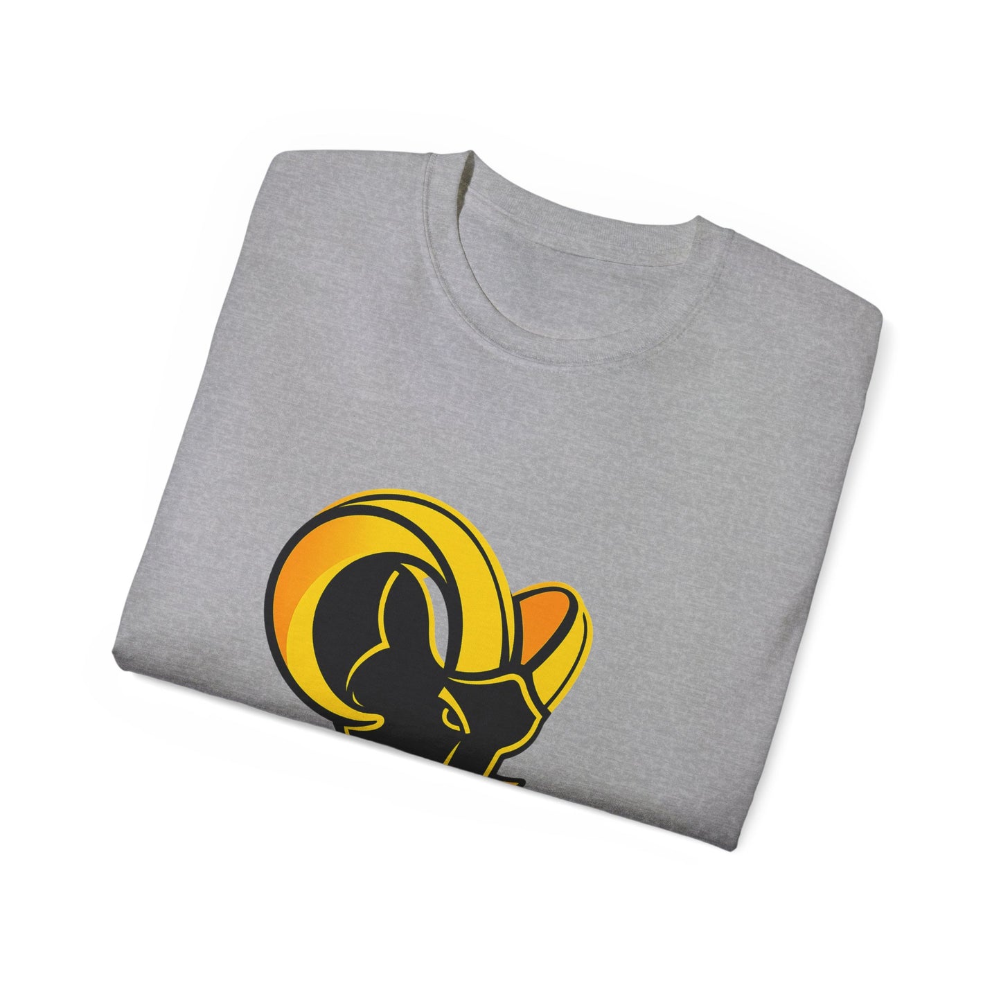 Ram Head Graphic Tee — Bold Yellow & Black Mountain Ram Shirt