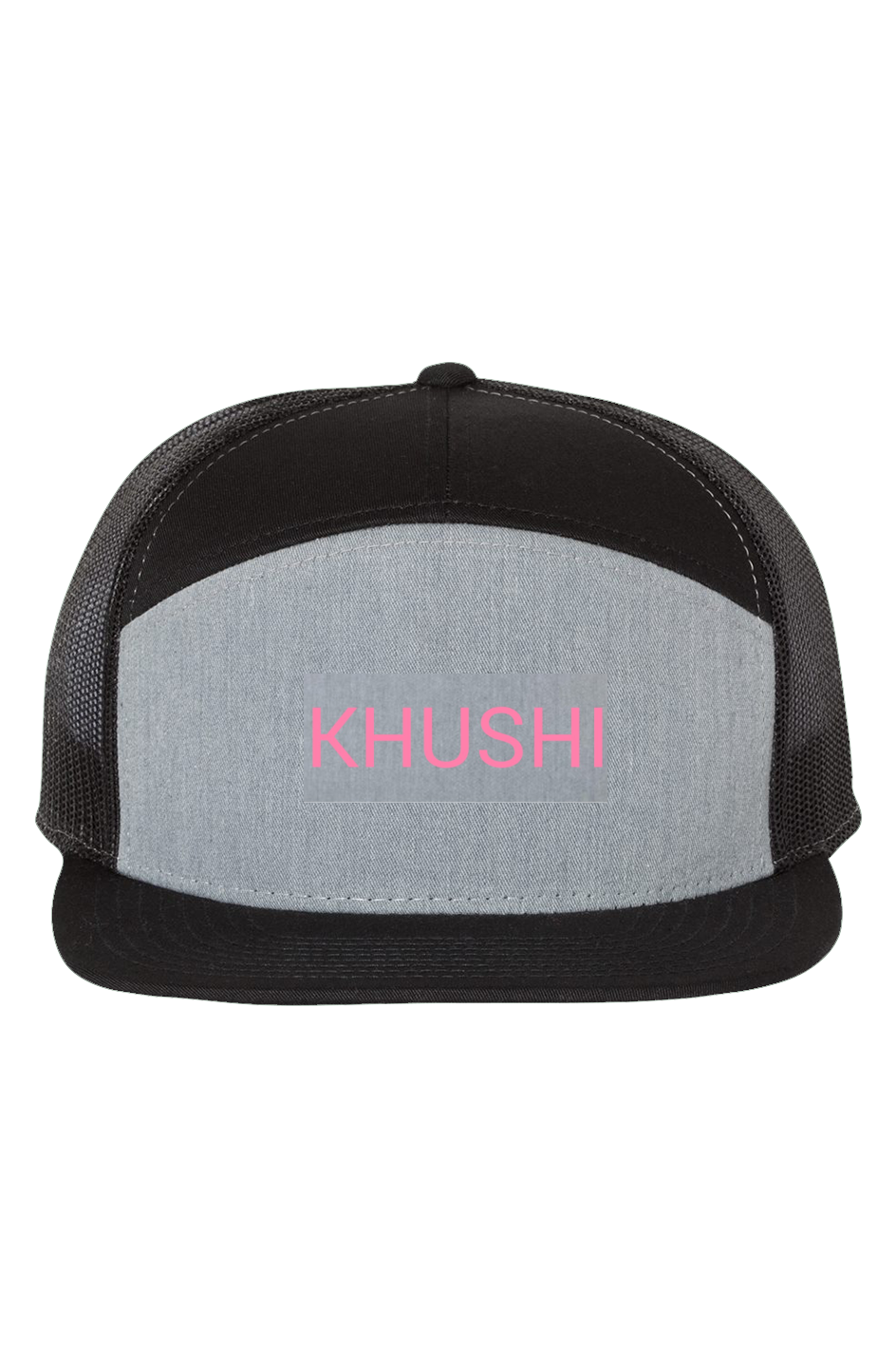 KHUSHI Heather Grey Black Cap