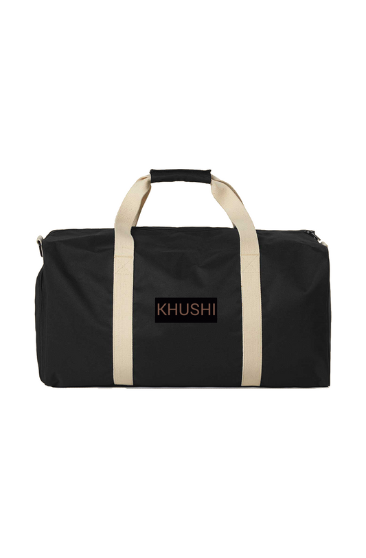 KHUSHI Black & Brown Private Jet Travel Bag