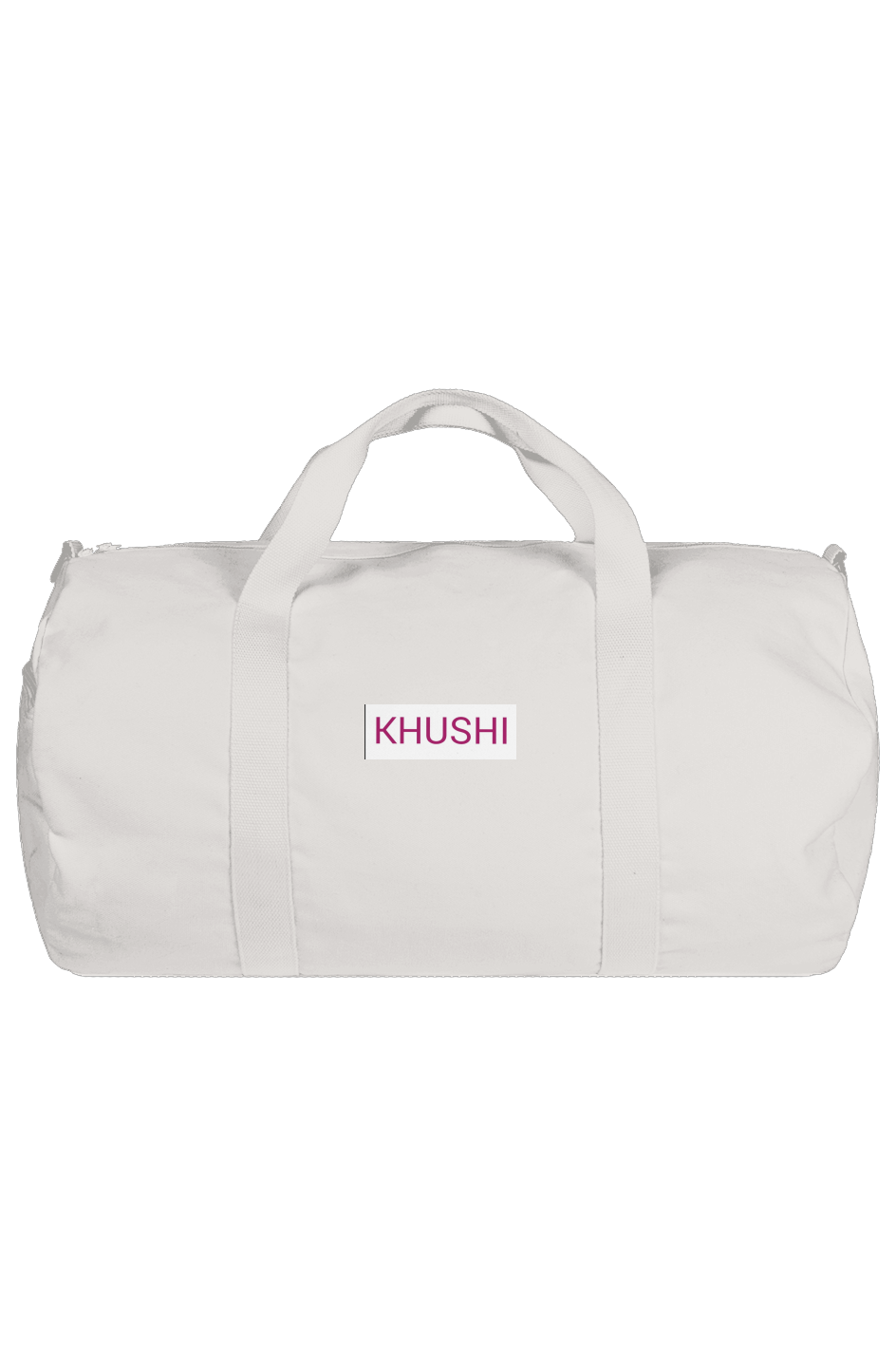 KHUSHI Clean All White / Hot Purple Duffel Bag