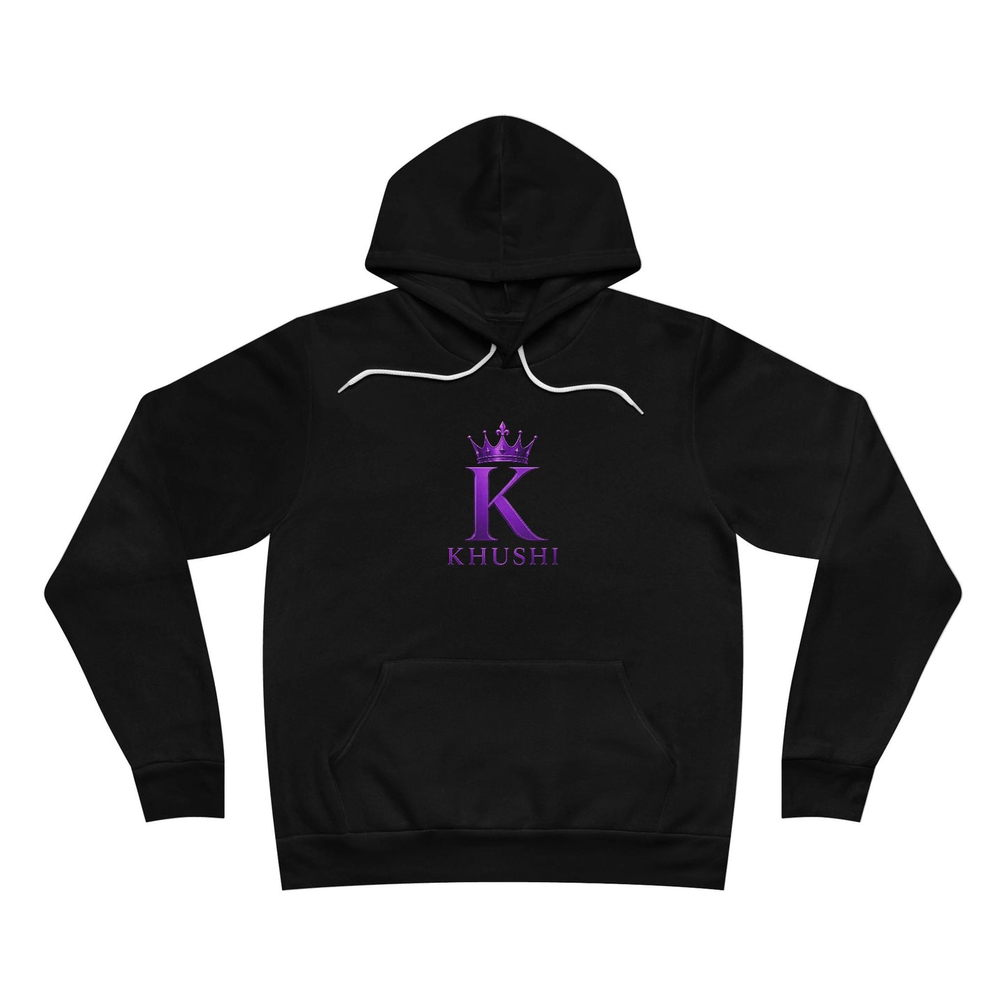 Khushi Crown Logo Hoodie — Purple K Monogram Pullover