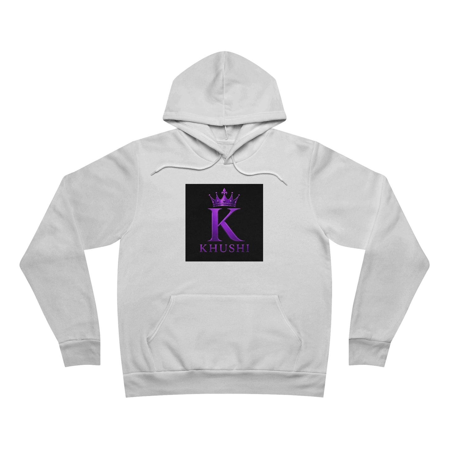 Khushi Crown Logo Hoodie — Purple K Monogram Pullover