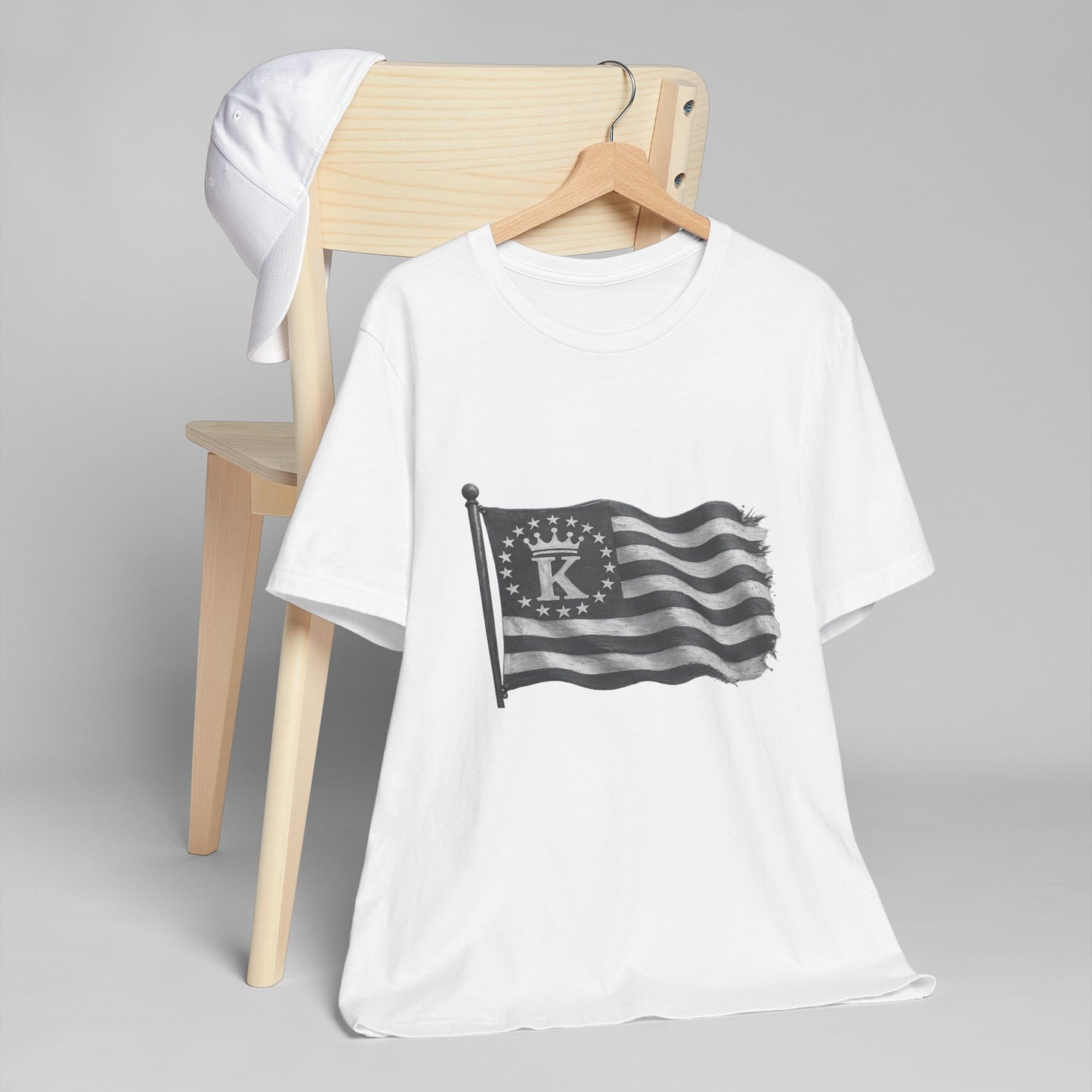 Vintage Flag T-Shirt — Monogram 'KHUSHI' Patriotic Tee