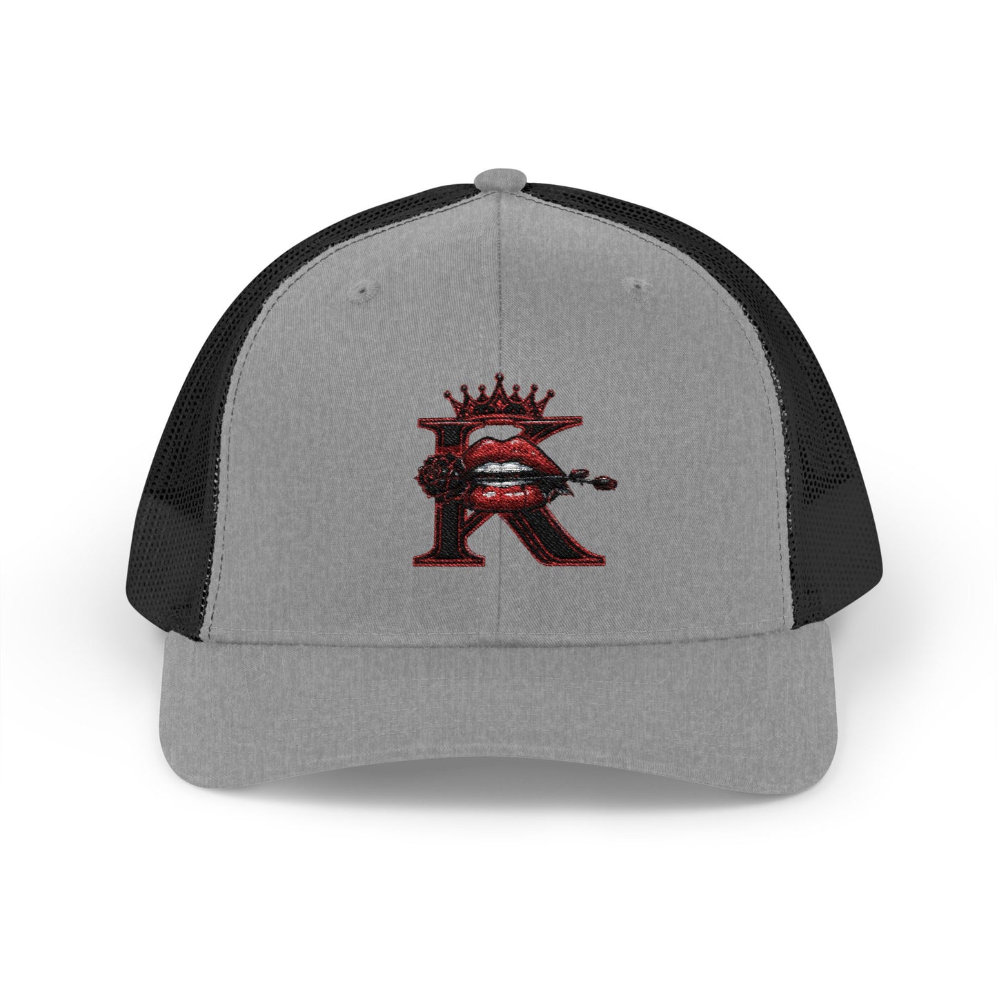 Crowned R Trucker Cap – Embroidered Royal Initial Snapback