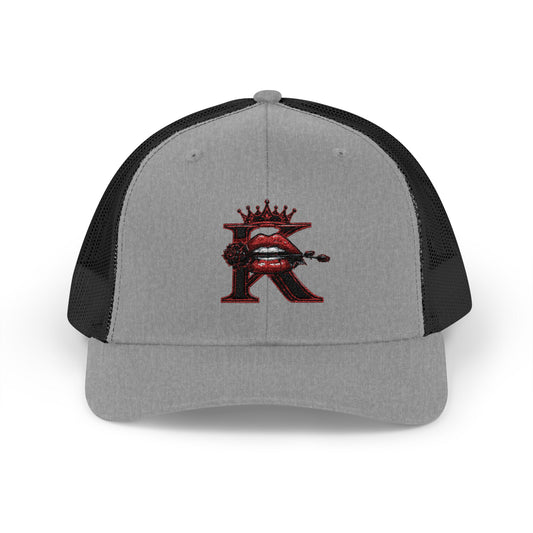 Crowned R Trucker Cap – Embroidered Royal Initial Snapback