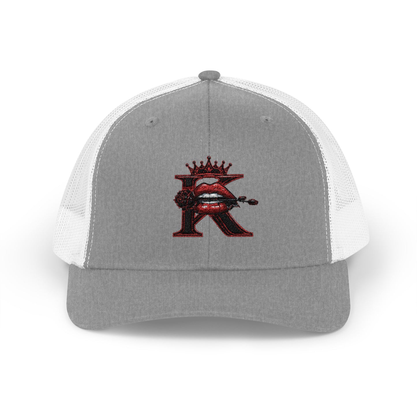 Crowned R Trucker Cap – Embroidered Royal Initial Snapback
