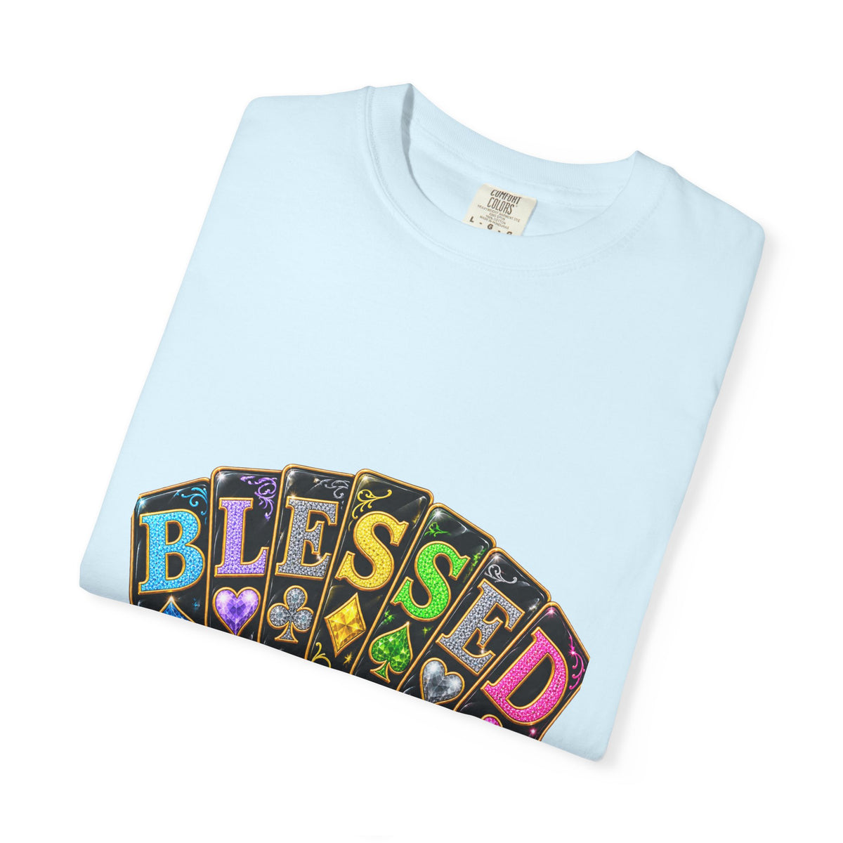 Blessed Playing Cards T-Shirt — Colorful  Graphic Tee