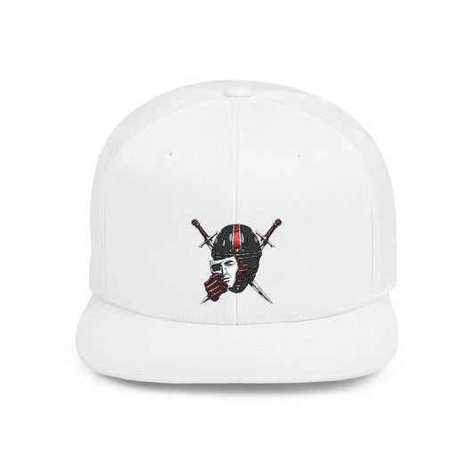 KHUSHI Skull & Crossed NFL  Swords Flat Bill Snapback Hat