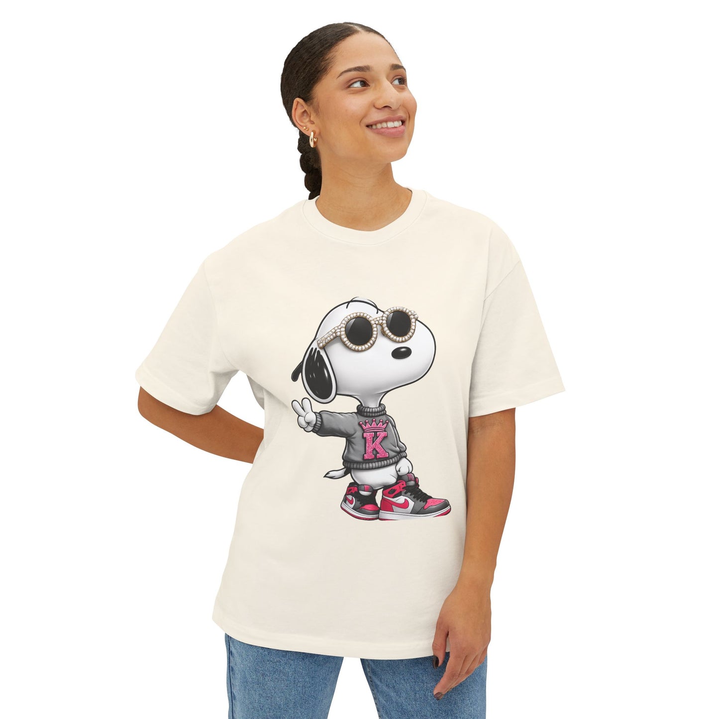 KHUSHI SNOOPY Streetwear Tee — Cool Sunglasses & K Sweater Graphic