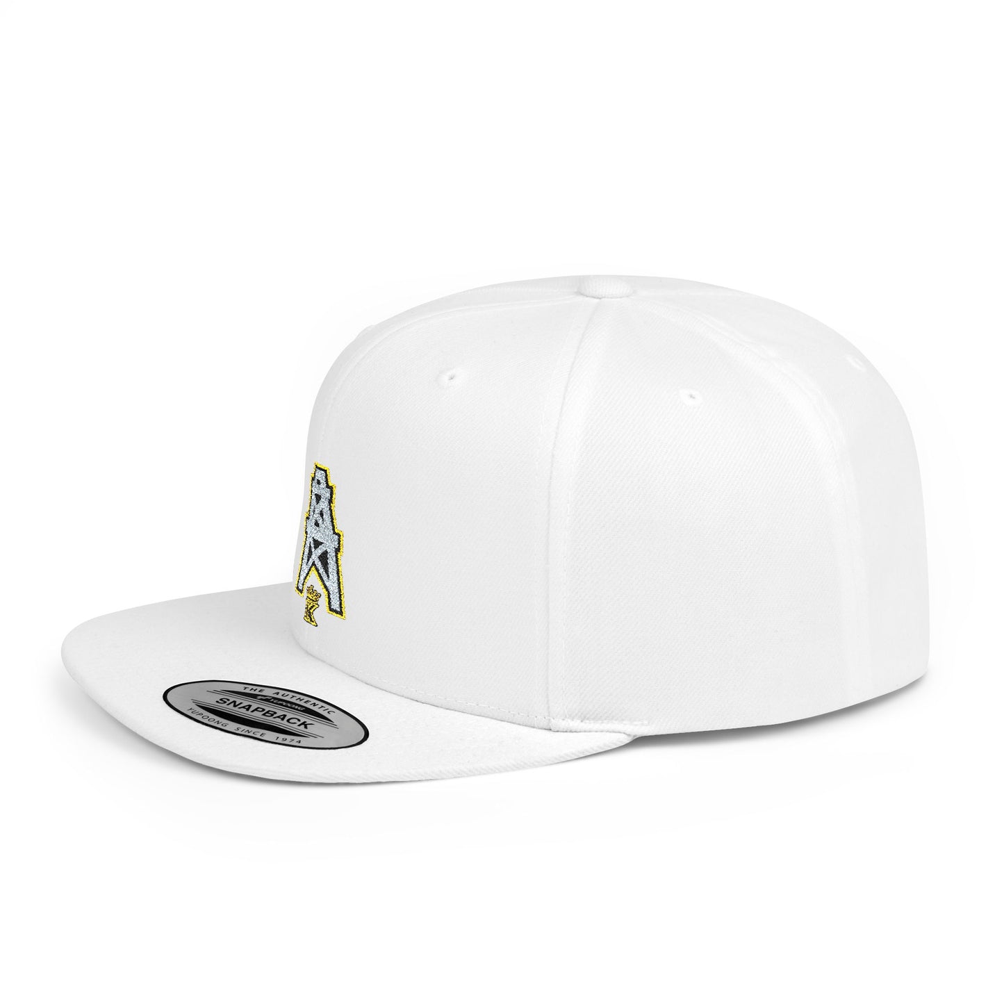 KHUSHI  Classic Oilers Snapback Hat with Glitter Star Rocket Embroidery — Retro Space Vibe