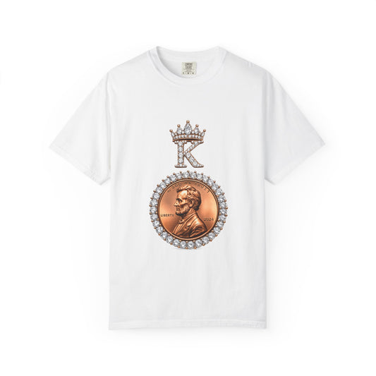 KING KHUSHI Diamond Penny T-Shirt — Crowned Lincoln Coin Graphic Tee