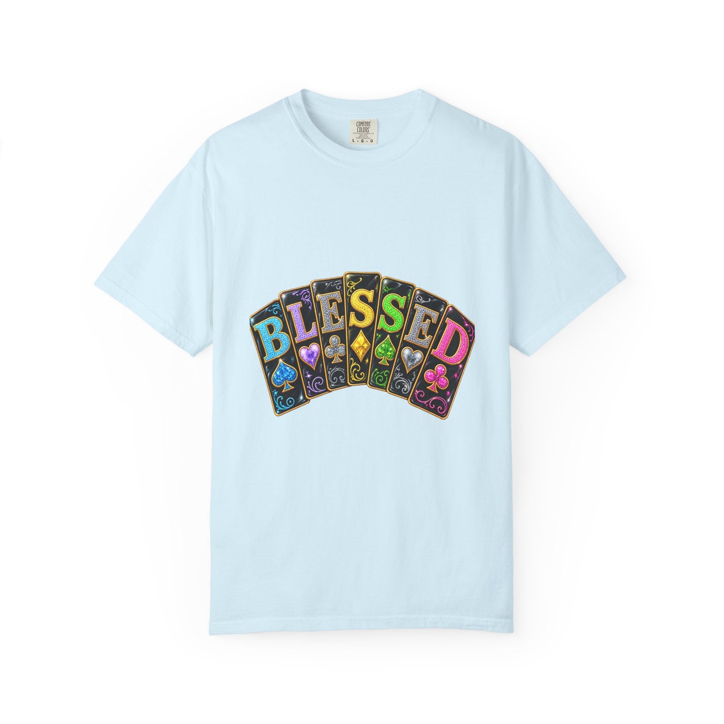 Blessed Playing Cards T-Shirt — Colorful  Graphic Tee