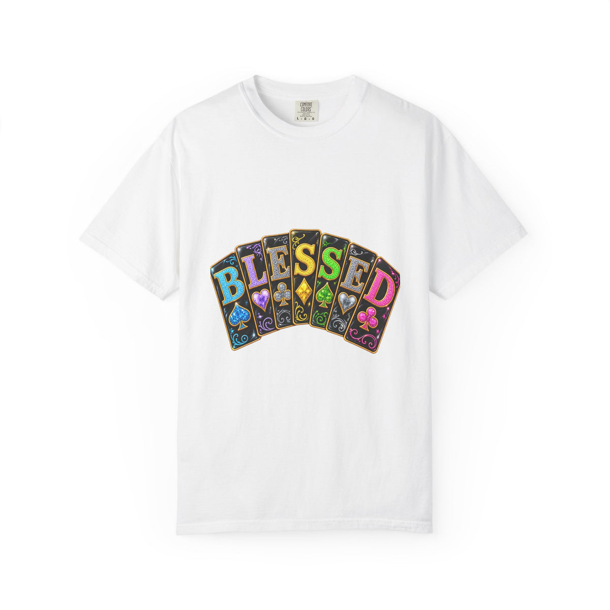 Blessed Playing Cards T-Shirt — Colorful  Graphic Tee