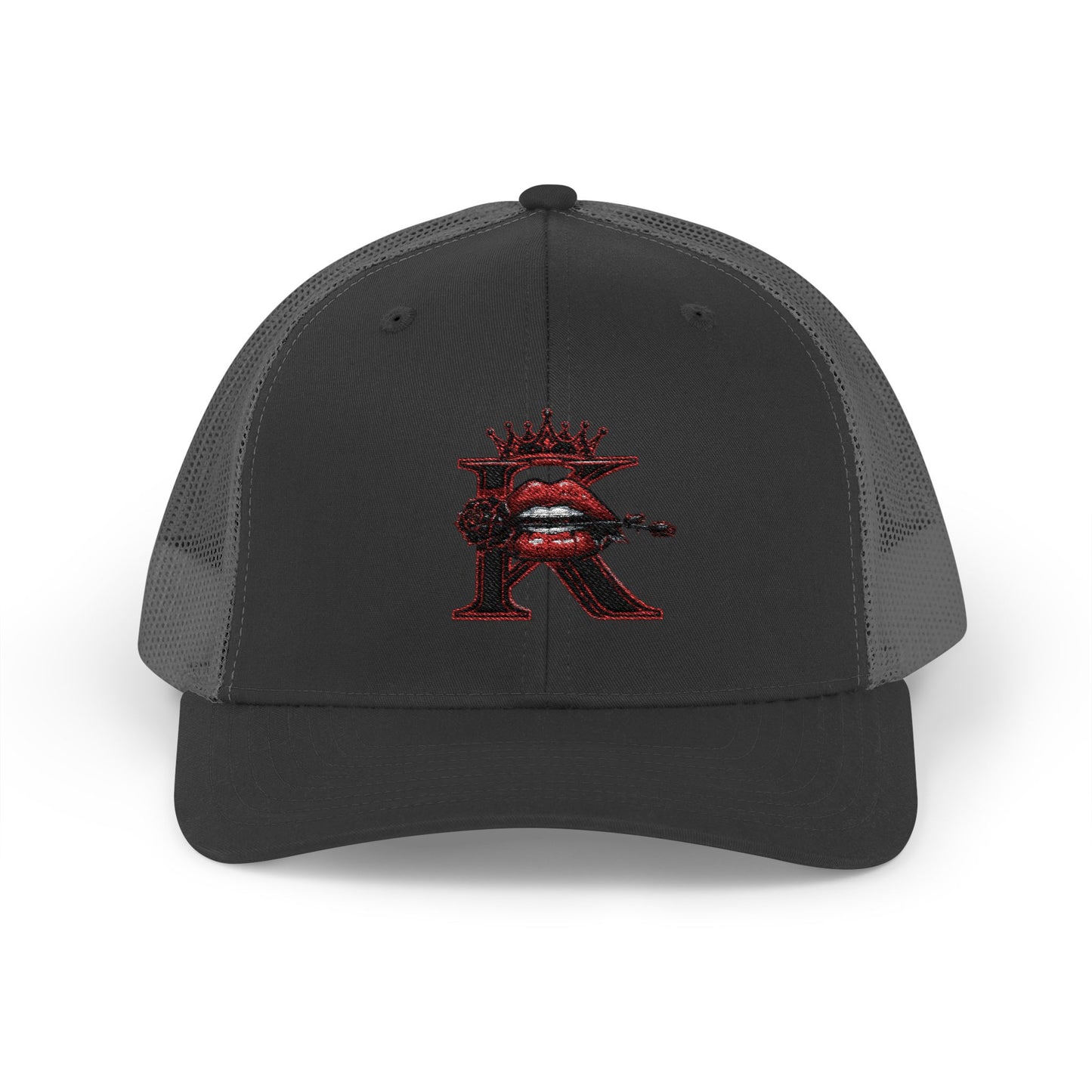 Crowned R Trucker Cap – Embroidered Royal Initial Snapback