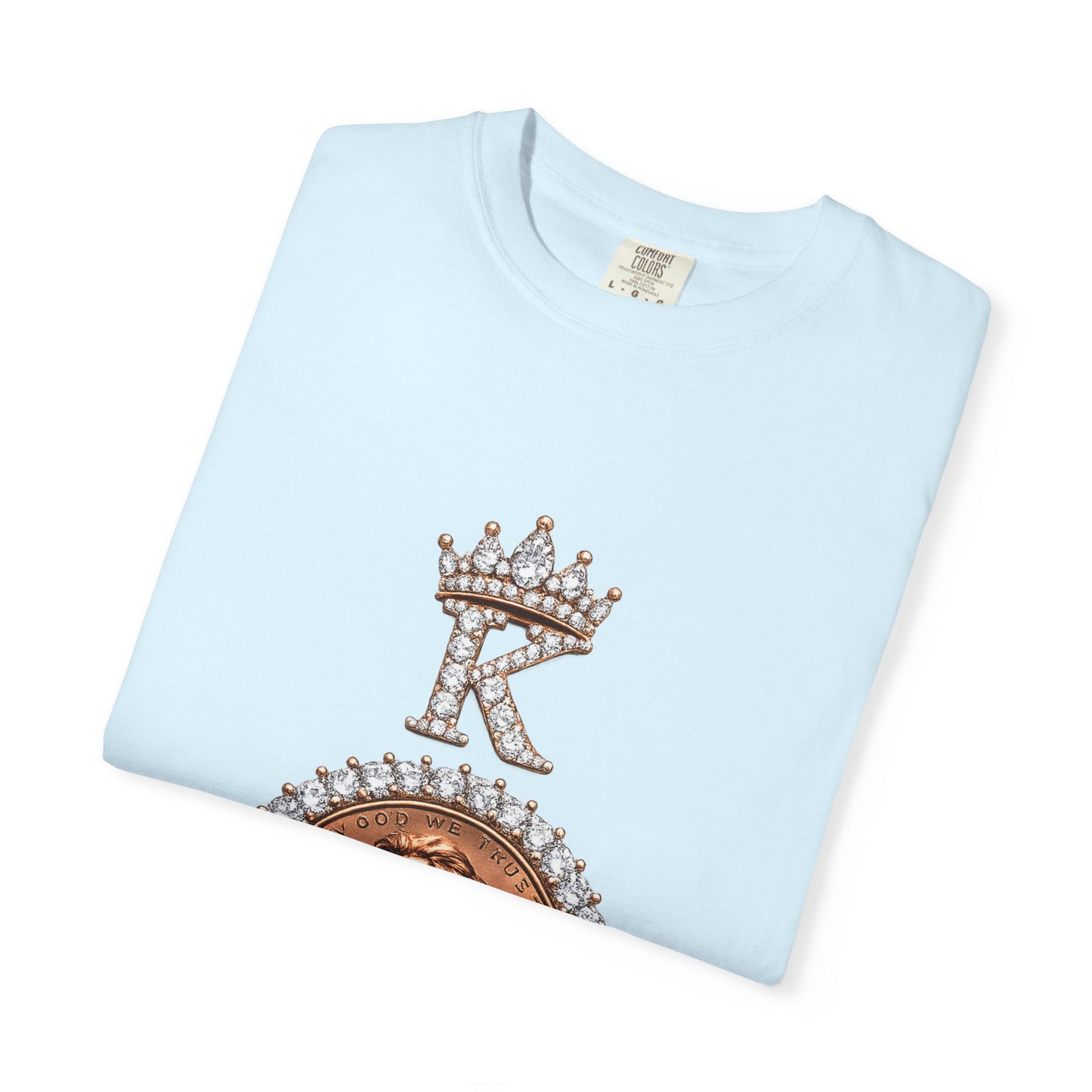 KING KHUSHI Diamond Penny T-Shirt — Crowned Lincoln Coin Graphic Tee