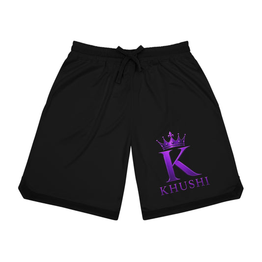 Basketball Shorts — Personalized 'K' Crown Khushi Athletic Rib Shorts
